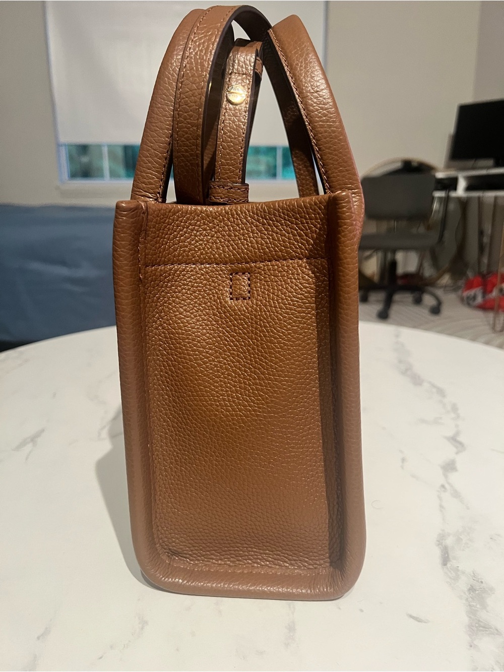 Authentic M Jacobs Cognac Pebbled. Leather Mini Tote. Original dustbag included. - Picture 4 of 9